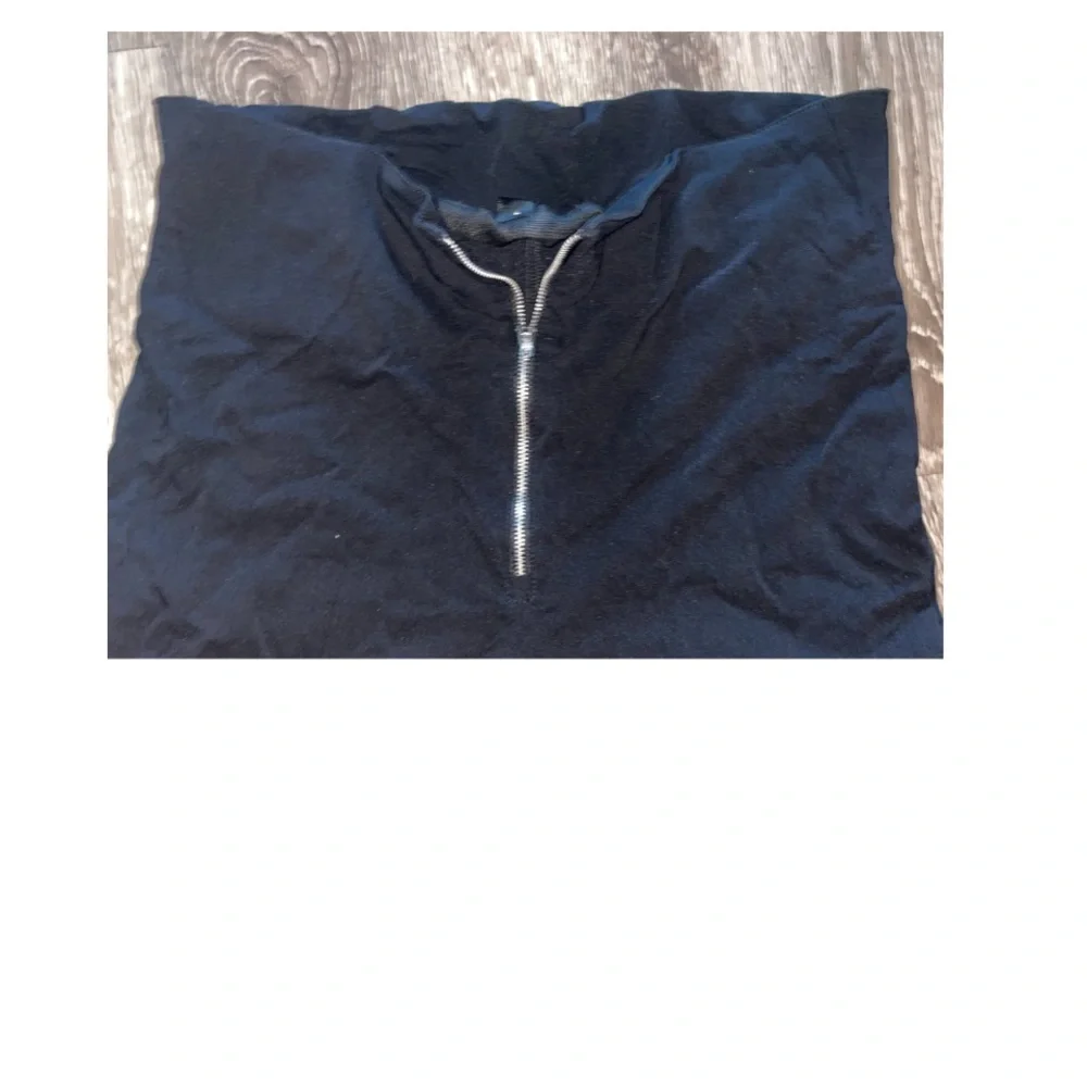 NWOT BLACK FLARED PULL ON STRETCHY PANTS WITH SILVER ZIPPERS! - Picture 5 of 6